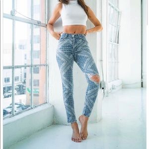 NEW Revice Denim Paisley Jeans Size 24